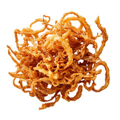 Crispy fried onion rings Isolated transparent on white background