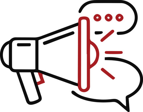 Megaphone icon, a symbol of marketing and promotion