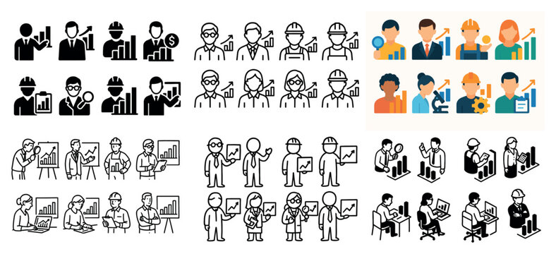 Business and engineering clipart collection