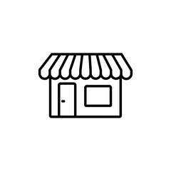 Marketplace line icon. Vector Illustration.