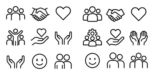 Minimalist Social Progress Icons
