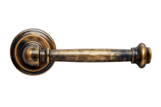 Antique bronze toilet paper holder adds vintage charm to bathroom decor with its rustic finish design on transparent background