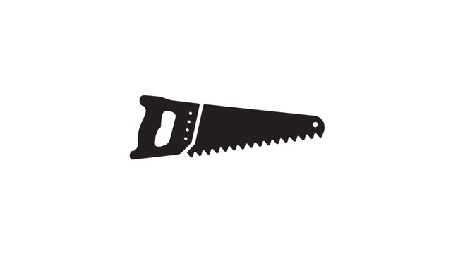 Hand saw icon simple flat vector illustration isolated on white background for carpentry and construction projects