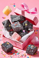 Dulces de carb&oacute;n brillante en la celebraci&oacute;n del D&iacute;a de Reyes