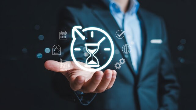 Time Management and Productivity Concept Illustration