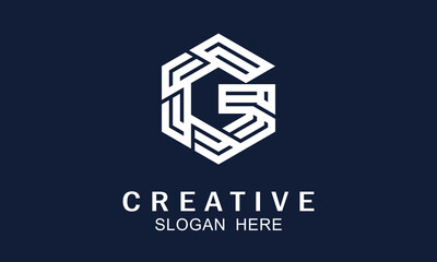 Hexagon G abstract logo symbol