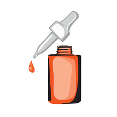 Cosmetic oil bottle with pipette dispenser