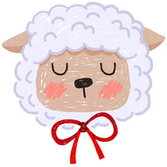 Cute sheep cartoon drawing
