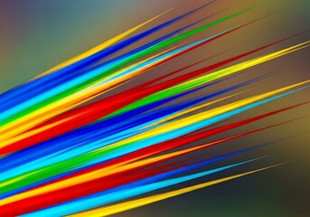 Abstract composition with a vibrant array of colorful converging beams