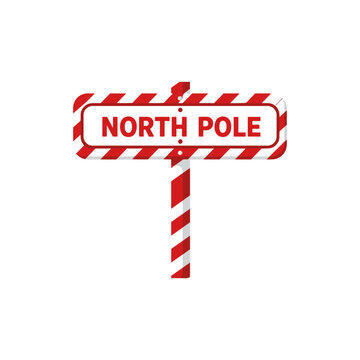 Holiday sign directs towards North Pole