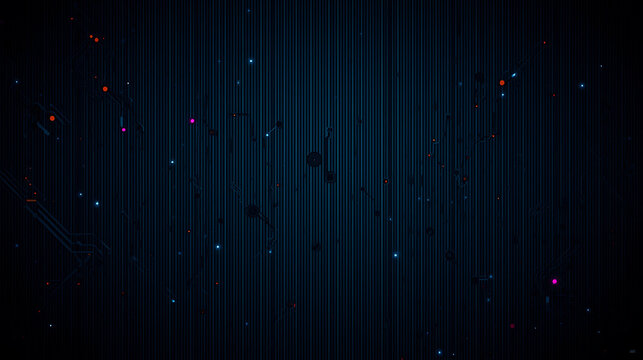 Abstract Technology Background with Circuit Board Lines and Glowing Elements for Digital Innovation