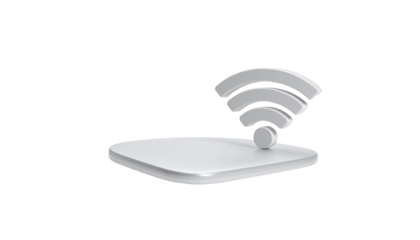 Elegant Golden WiFi Symbol Set with Metallic Finish, isolated on transparent background