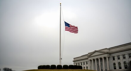 American Flag at Half-Staff