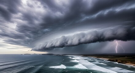 Stormy Weather Over Coastline