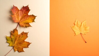 Autumnal Maple Leaves - A Study in Color and Contrast.