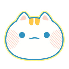 スンッとした猫のかわいいイラスト