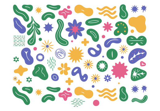 Abstract Organic Doodle Shape Vector Element Collection