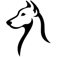vector illustration of a dog head vector 