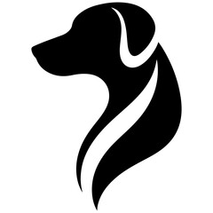 black silhouette of a dog vector 