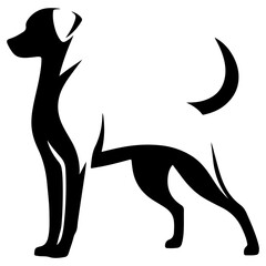 vector illustration of a dog silhouette 