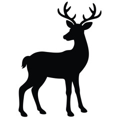 Majestic deer silhouette, a symbol of nature and wildlife