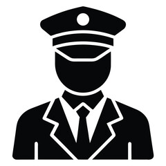 Silhouette of a security guard, a symbol of protection