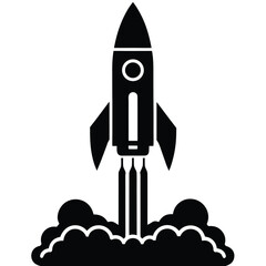 rocket launch vector icon