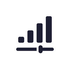 volume control icon, pictogram on white