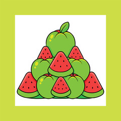 Assortment of exotic fruits isolated on white