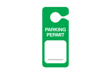 Parking Permit Car Mirror Hanger Template. Customizable Template for Vehicles, Reserved Parking, Event Passes, and Access Control. Perfect for Offices, Apartments, Hotels, and Businesses
