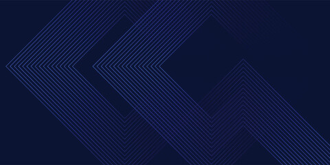 Obraz premium Symmetrical Chevron Lines Gradient Background in Dark Navy Blue