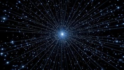 Fototapeta premium Futuristic generative ai network banner in white space background