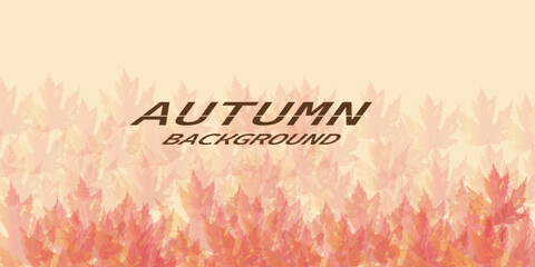 Background material designed with autumn leaves and nuts. vector illustration