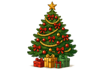 Obraz premium Decorated Christmas Tree with Gifts