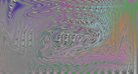 Colorful geometric abstract vector background with wavy lines and retro pattern design