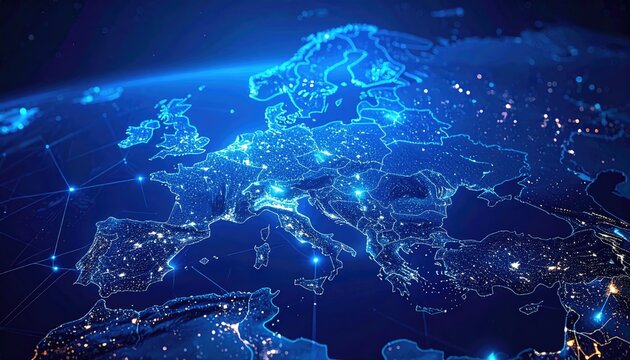Digital Europe Network Connectivity Global Data Flow Map.