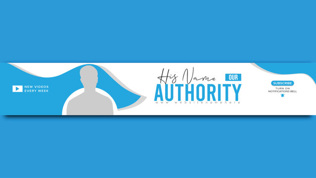 Customizable YouTube Channel Art Template for Social Media Branding