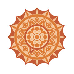 Bohemian Ornamental Circular Mandala Silhouette Artwork