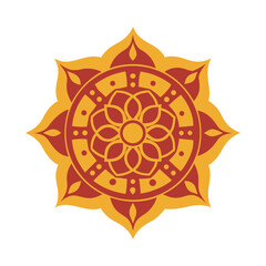 Ancient Cultural Mandala Art Silhouette Illustration