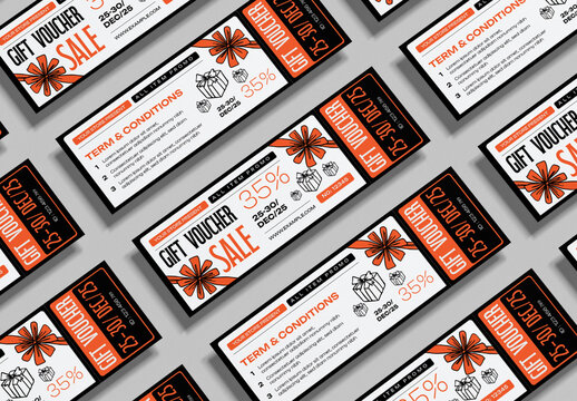 Elegant Gift Voucher Template for Sale and Promotional Offers