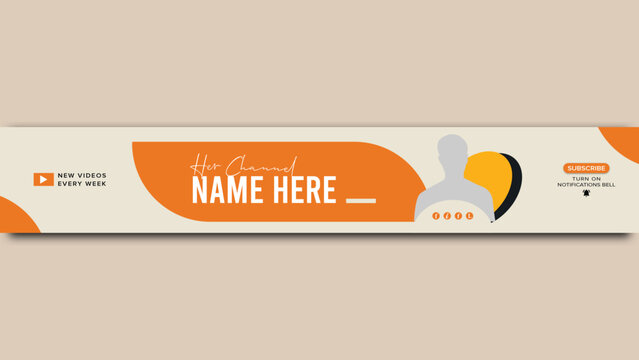 Modern YouTube Channel Art Banner Template for Content Creators