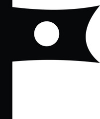 Minimalist Goal Flag Icon Graphic Design