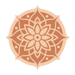Zen Minimalist Traditional Mandala Silhouette Vector