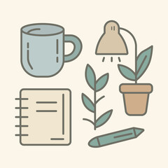 Work From Home Happiness Illustration