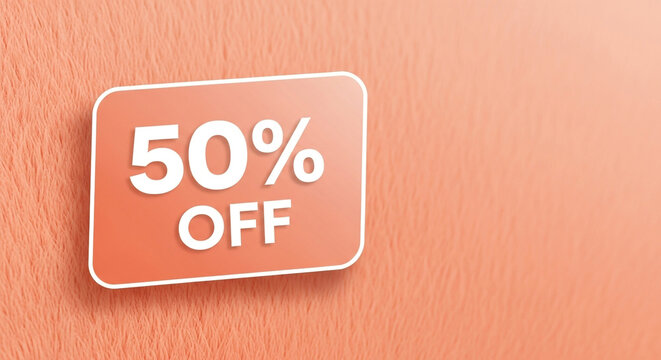 Get 50% OFF on your next purchase with this vibrant and eye-catching sale announcement, perfect for promotions and discounts!