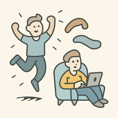 Healthy Lifestyle and Fitness Balance Icon Set