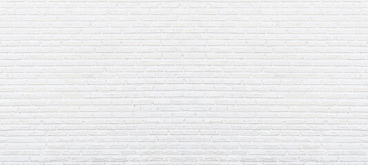 Modern brick wall background for masonry and architecture design.  white color brick texture for banner, interior decoration, or product display backdrop with clean pattern for construction concept.
