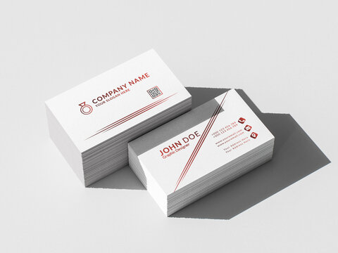 Modern and minimalist business card layout
