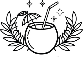 Tropical paradise concept vector on a white background