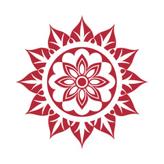 Floral Tribal Intricate Mandala Silhouette Design